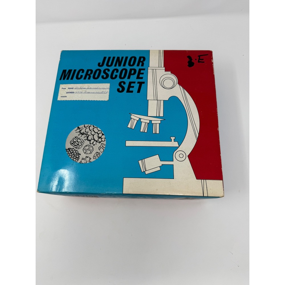Vintage Junior Microscope Set Complete‎ with Box and Accessories